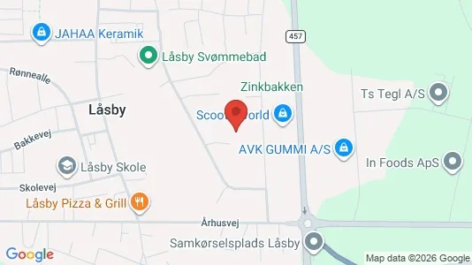 Lagerlokaler til salg i Låsby - Foto fra Google Street View