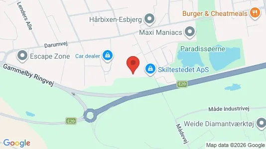 Erhvervsgrunde til salg i Esbjerg Centrum - kort over placeringen