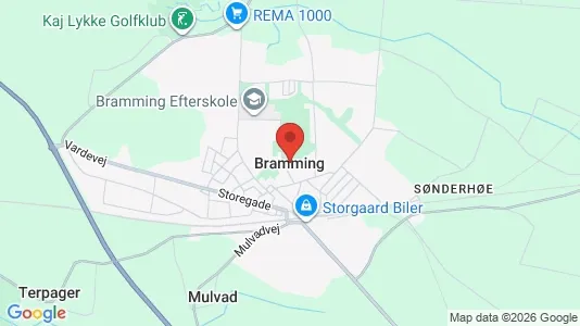 Lagerlokaler til salg i Bramming - kort over placeringen