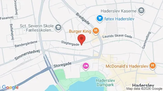 Erhvervslejemål til salg i Haderslev - kort over placeringen