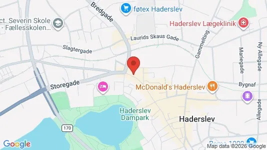 Erhvervslejemål til salg i Haderslev - kort over placeringen
