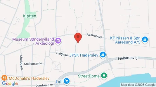 Erhvervslejemål til salg i Haderslev - kort over placeringen