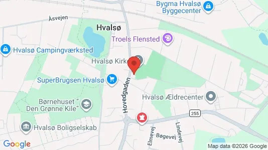 Erhvervsgrunde til salg i Hvalsø - kort over placeringen