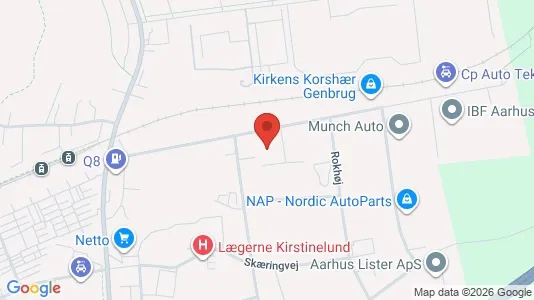 Lagerlokaler til salg i Lystrup - kort over placeringen