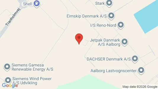 Lagerlokaler til salg i Aalborg Øst - kort over placeringen