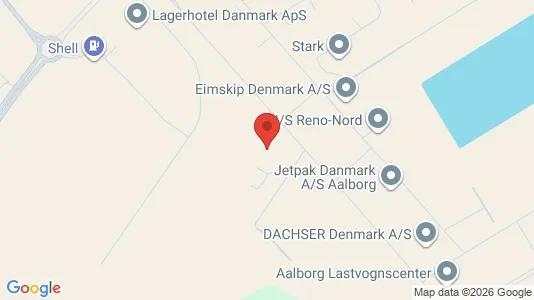 Lagerlokaler til salg i Aalborg Øst - kort over placeringen