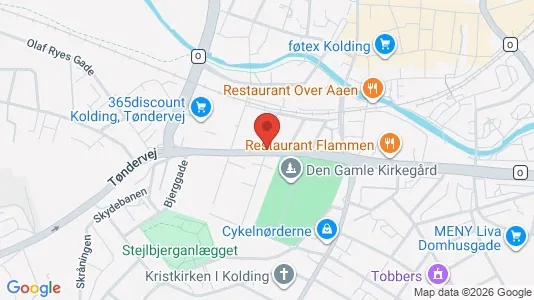Erhvervslejemål til salg i Kolding - kort over placeringen
