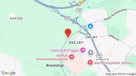 Butikslokaler til salg i Århus N - kort over placeringen