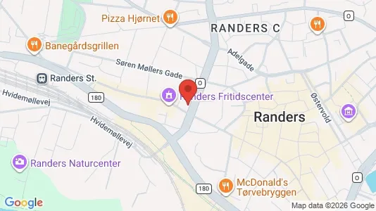 Kontorlokaler til salg i Randers C - kort over placeringen