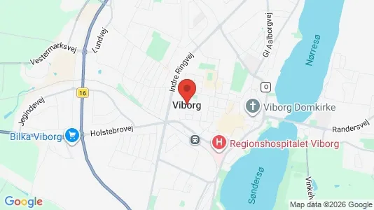 Lagerlokaler til salg i Viborg - kort over placeringen